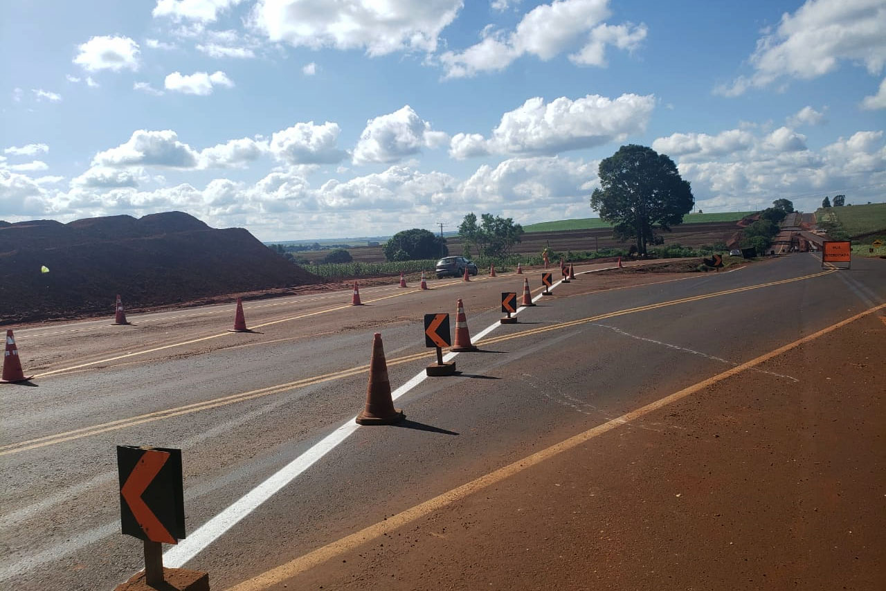 Duplicação da PR-323 em Doutor Camargo tem liberação parcial de nova pista