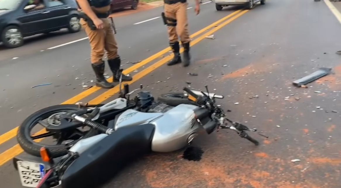 Motociclista morre após colisão na PR-323 entre as cidades de Umuarama e Perobal