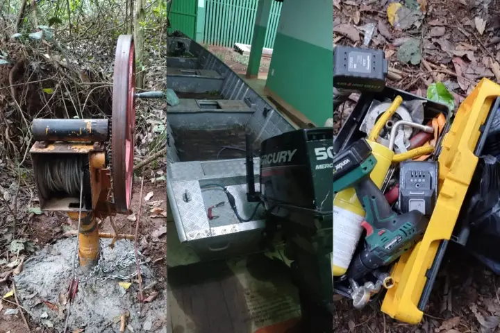 Força Verde apreende maquinário utilizado para transporte de contrabando em Ilha Grande